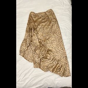 Satin cheetah skirt